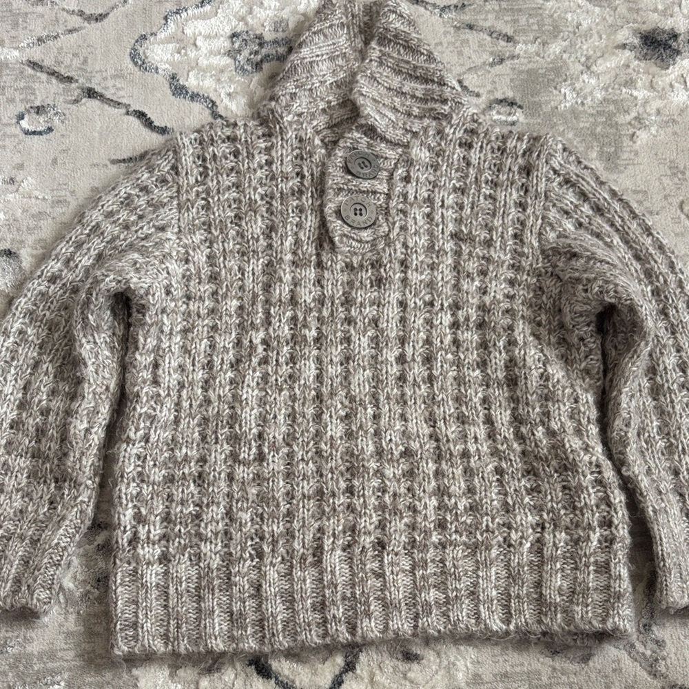 Pumpkin Patch Knit Cowl Neck Cozy Kids Boys Sweater sz 3